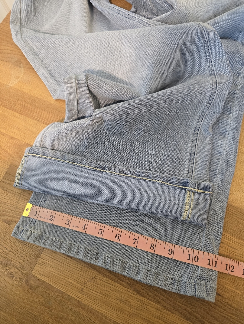 Halara Flex Asymmetric Low Rise Baggy Wide Leg Washed Casual Jean M Tall (8-10) - Picture 13 of 13